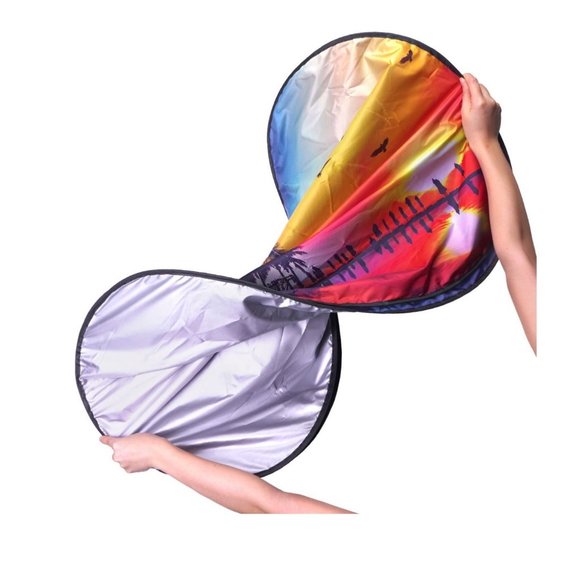 Auto Drive 2 Piece Universal Fit Most Vehicles Windshield Sun Shade, 31.5" x 38" - Picture 2 of 6